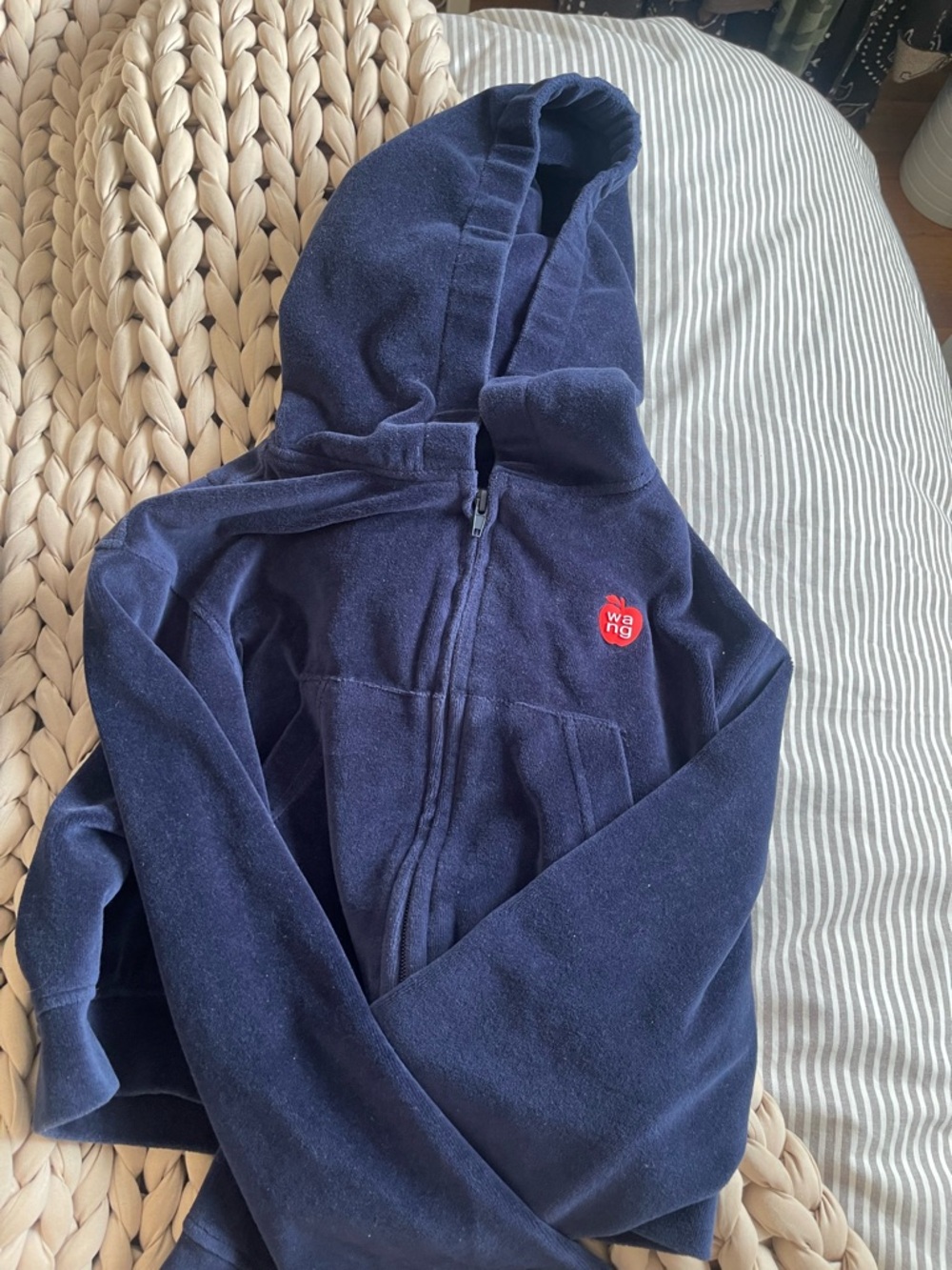 T by Alexander Wang Navy Velour Tracksuit Set